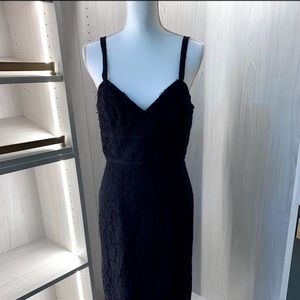 Aqua Lace Black Dress